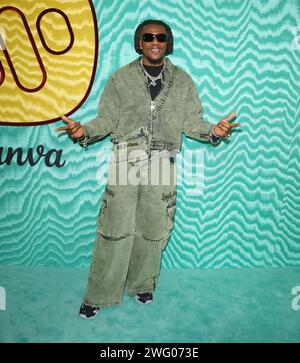 Hollywood, États-Unis. 02 février 2024. Pheelz arrive à la Warner Music Pre Grammy Party qui s'est tenue au Citizen à Hollywood, CA le jeudi 1 février 2024 (photo de Juan Pablo Rico/Sipa USA) crédit : SIPA USA/Alamy Live News Banque D'Images