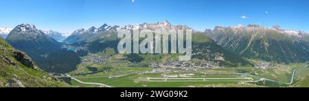 Samedan, Engadin, Schweiz, Flugplatz Banque D'Images