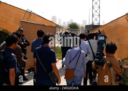 Al Erssal, Doha, Qatar. 2 février 2024., vue générale, 2 FÉVRIER 2024 - football/football : séance d'entraînement de l'équipe nationale du Japon lors de la coupe d'Asie AFC 2023 à Al Erssal, Doha, Qatar. Crédit : AFLO/Alamy Live News Banque D'Images