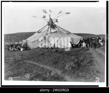 Danse du soleil dans Progress-Cheyenne, c1910. Banque D'Images