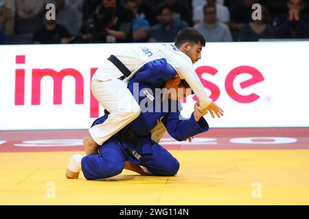 Thierry Larret/Maxppp. Judo International. Paris Grand Chelem. Accor Arena Bercy, Paris (75), le 2 fevrier 2024. Crédit : MAXPPP/Alamy Live News Banque D'Images