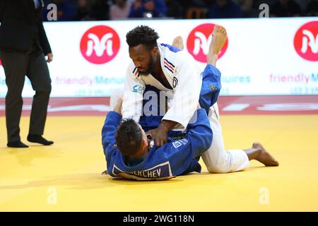 Thierry Larret/Maxppp. Judo International. Paris Grand Chelem. Accor Arena Bercy, Paris (75), le 2 fevrier 2024. Crédit : MAXPPP/Alamy Live News Banque D'Images