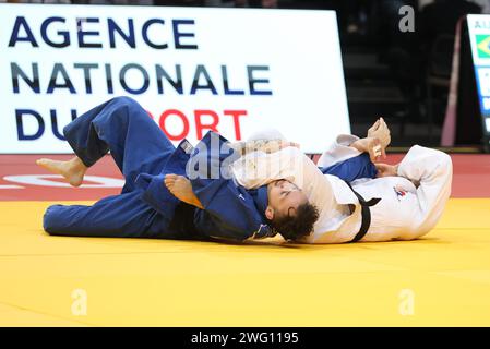 Thierry Larret/Maxppp. Judo International. Paris Grand Chelem. Accor Arena Bercy, Paris (75), le 2 fevrier 2024. Crédit : MAXPPP/Alamy Live News Banque D'Images