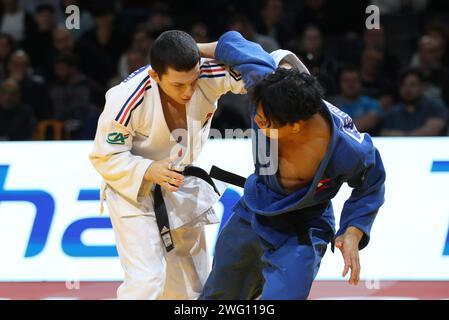 Thierry Larret/Maxppp. Judo International. Paris Grand Chelem. Accor Arena Bercy, Paris (75), le 2 fevrier 2024. Crédit : MAXPPP/Alamy Live News Banque D'Images