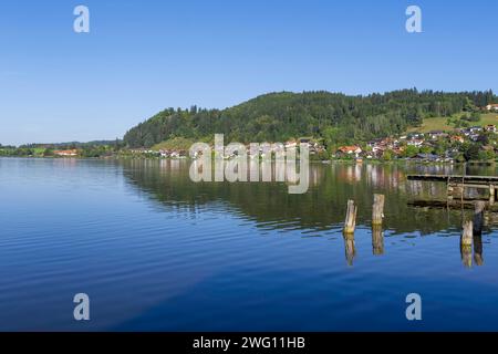 Hopfen am Hopfensee, près de Fuessen, Alpes d'Allgaeu, Ostallgaeu, Allgaeu, Bavière, Allemagne Banque D'Images