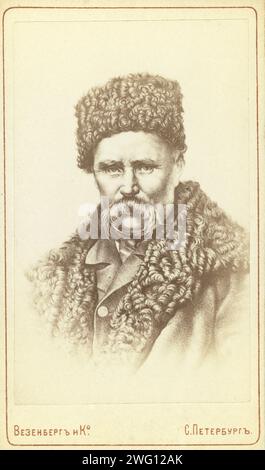 Taras Shevchenko, portrait tête et épaules, face avant, entre 1880 et 1886. Banque D'Images