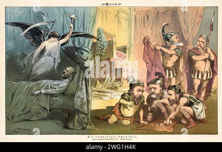 Dessin animé de Puck, entre 1880 et 1889. Banque D'Images