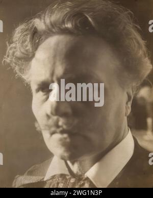 August Strindberg (1849-1912), 1906-1907. Autoportrait réalisé avec le soi-disant Wunderkameran. Banque D'Images