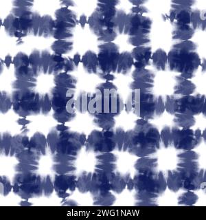 Abstrait style shibori cravate teint motif encre indigo de fond Illustration de Vecteur