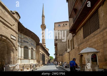 Mosquée Sabil de Sulayman Agha Al Siladhar Muizz Street au Caire, Egypte Banque D'Images