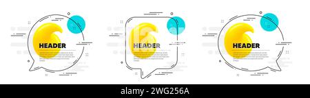 Guillemets de bannières à bulles. Icône de message de la boîte de dialogue de devis. Alignez l'autocollant de bulle avec le texte. Vecteur Illustration de Vecteur