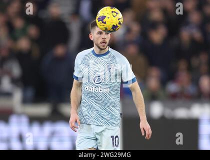 Londres, Royaume-Uni. 1 février 2024. Ryan Christie de Bournemouth lors du match de Premier League au London Stadium. Le crédit photo devrait se lire : Paul Terry/Sportimage crédit : Sportimage Ltd/Alamy Live News Banque D'Images