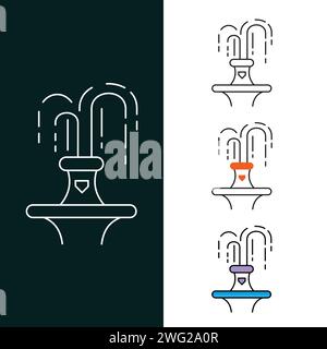 « Conception d'icônes d'illustration vectorielle de fontaine » Illustration de Vecteur