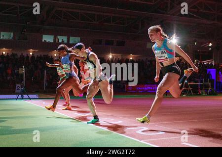 60m finale Frauen - Siegerin Bianca Williams GB vor Tiffany Eidner und Sophia Jung aus Deutschland *** 60m finale féminine Bianca Williams GB devant Tiffany Eidner et Sophia Jung d'Allemagne xRMx Banque D'Images