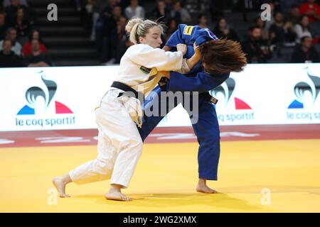 Thierry Larret/Maxppp. Judo International. Paris Grand Chelem. Accor Arena Bercy, Paris (75), le 2 fevrier 2024. Crédit : MAXPPP/Alamy Live News Banque D'Images