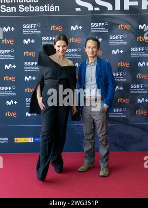 JULIETTE BINOCHE - PREMIO DONOSTIA / 70 FESTIVAL DE CINE DE SAN SEBASTIAN - ZINEMALDIA - ESPAGNE / EUROPE Banque D'Images