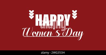 Happy Woman Day Design de texte élégant Illustration de Vecteur