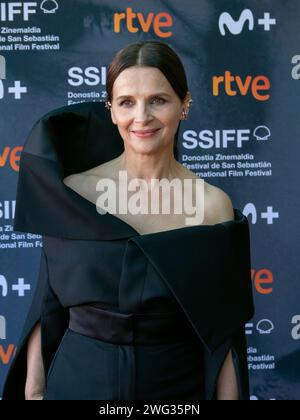 JULIETTE BINOCHE - PREMIO DONOSTIA / 70 FESTIVAL DE CINE DE SAN SEBASTIAN - ZINEMALDIA - ESPAGNE / EUROPE Banque D'Images