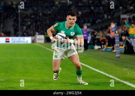 Marseille, France. 2 février 2024. L'Irlandais Clavin Nash lors du match Guinness 6 Nations entre la France et l'Irlande. Crédit : Ben Whitley/Alamy Live News Banque D'Images