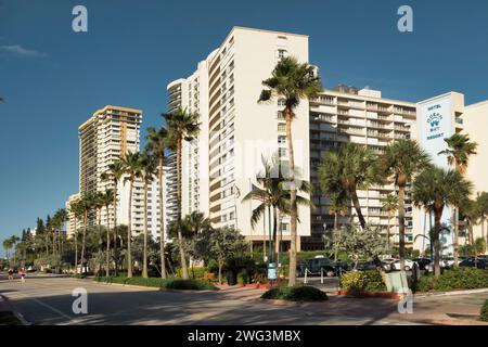 Hôtels sur le front de mer à Fort Lauderdale, Floride, États-Unis Banque D'Images