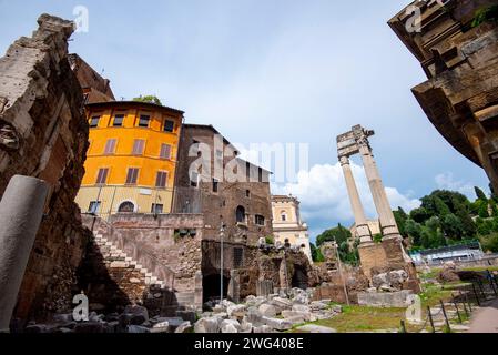 Temples d'Apollon Sosiano et Bellona - Rome - Italie Banque D'Images