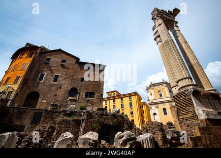 Temples d'Apollon Sosiano et Bellona - Rome - Italie Banque D'Images