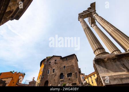 Temples d'Apollon Sosiano et Bellona - Rome - Italie Banque D'Images