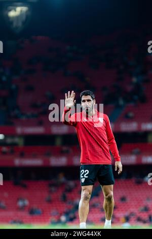 Bilbao, Espagne. 02 février 2024. Raul Garcia de l'Athletic Club vu lors du match de la Liga EA Sports entre l'Athletic Club et le RCD Mallorca au stade San Mames de Bilbao. Score final : Athletic Club 4:0 RCD Mallorca crédit : SOPA Images Limited/Alamy Live News Banque D'Images