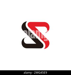 vecteur de logo de la lettre s courbes stries slice stripe Illustration de Vecteur