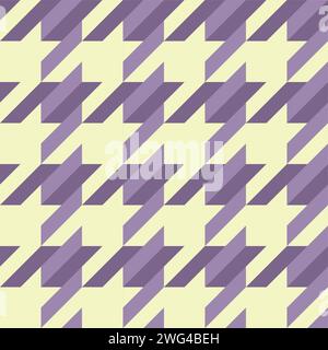 Texture pied-de-poule sans couture. Motif à carreaux jaune et violet Illustration de Vecteur