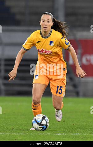 Marta Cazalla ( TSG 1899 Hoffenheim Frauen ). GER, MSV Duisburg Frauen vs TSG 1899 Hoffenheim Frauen, Fussball, Bundesliga,12. Spieltag Spielzeit 2023/2024, 02.02.2024 LES RÈGLEMENTS DFL/DFB INTERDISENT TOUTE UTILISATION DE PHOTOGRAPHIES COMME SÉQUENCES D'IMAGES ET/OU QUASI-VIDÉO Foto : Eibner-Pressefoto/Thomas Thienel crédit : dpa Picture alliance/Alamy Live News Banque D'Images