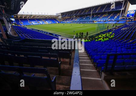 Liverpool, Royaume-Uni. 03 février 2024. Vue intérieure du stade avant le match de Premier League Everton vs Tottenham Hotspur à Goodison Park, Liverpool, Royaume-Uni, le 3 février 2024 (photo de Conor Molloy/News Images) à Liverpool, Royaume-Uni le 2/3/2024. (Photo de Conor Molloy/News Images/Sipa USA) crédit : SIPA USA/Alamy Live News Banque D'Images