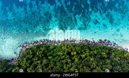 Vue aérienne de l'île de Tioman en Malaisie Banque D'Images