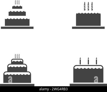 Icône de signe gâteau modèle de conception d'illustration vectorielle Illustration de Vecteur