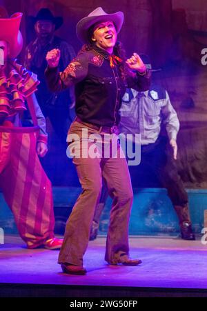 Bronco Billy The musical au Charing Cross Theatre, Londres, Royaume-Uni - 30 janvier 2024 photo de Roger Alarcon Banque D'Images