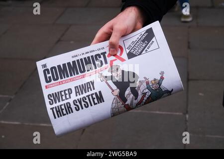 Oxford Circus, Londres, Royaume-Uni. 3 février 2024. Marche pour la Palestine dans le centre de Londres. Crédit : Matthew Chattle/Alamy Live News Banque D'Images