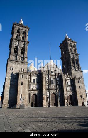 Cathédrale notre-Dame de l'Immaculée conception (1649), Centre historique, site du patrimoine mondial de l'UNESCO, Puebla, État de Puebla, Mexique Banque D'Images