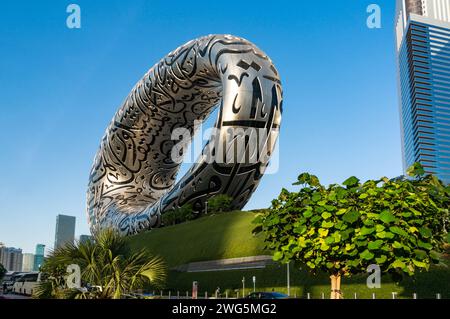 Le Musée du futur est l’un des nouveaux symboles de Dubaï moderne. EAU Banque D'Images