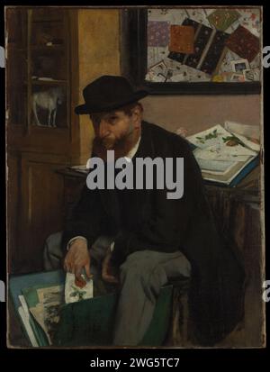Le collectionneur d'estampes Edgar Degas 1866 Banque D'Images