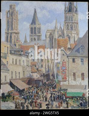 Rue de l'Epicerie, Rouen (effet du soleil) Camille Pissarro 1898 Banque D'Images