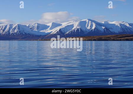 Eyjafjordur près de la ville d'Akureyri dans le nord de l'Islande Banque D'Images