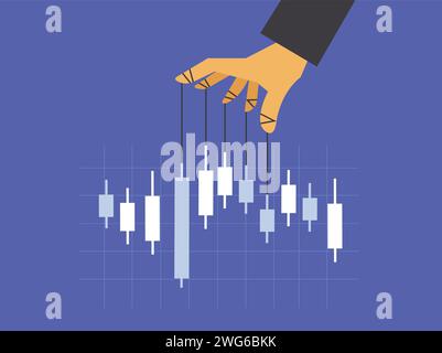 Manipulation de l'illustration des tendances boursières ou des marchés financiers Illustration de Vecteur