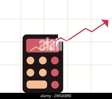 Taux d'intérêt élevé augmentant avec le temps illustration Illustration de Vecteur