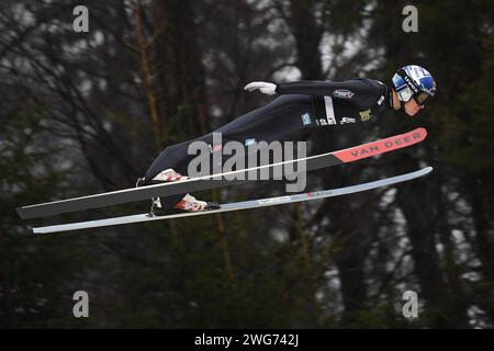 Willingen, Allemagne. 03 février 2024. Ski nordique, saut à ski : coupe du monde, grande colline, hommes. Andreas Wellinger de l'Allemagne saute. Crédit : Swen Pförtner/dpa/Alamy Live News Banque D'Images