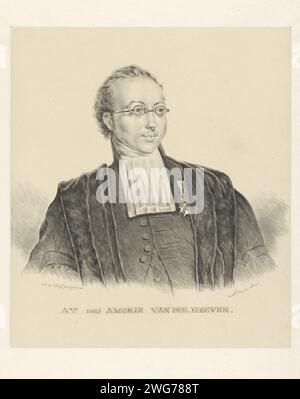 Portrait d'Abraham des Amorie van der Hoeven, Abram van der Horn, 1792 - 1867 papier à dessin. encre. crayon stylo / brosse personnes historiques Banque D'Images