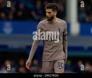 Liverpool, Royaume-Uni. 03 février 2024. Rodrigo Bentancur de Tottenham Hotspur lors du match de Premier League Everton vs Tottenham Hotspur à Goodison Park, Liverpool, Royaume-Uni, le 3 février 2024 (photo de Conor Molloy/News Images) à Liverpool, Royaume-Uni le 2/3/2024. (Photo de Conor Molloy/News Images/Sipa USA) crédit : SIPA USA/Alamy Live News Banque D'Images