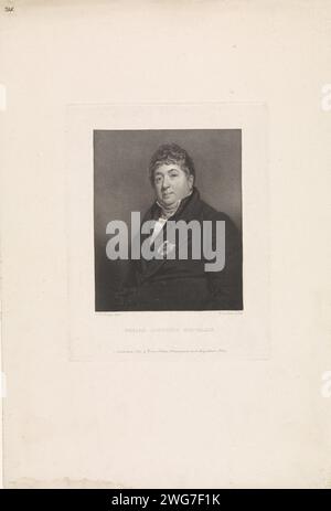 Portrait de Sebald Justinus Brugmans, Willem van Senus, d'après Charles Howard Hodges, tirage de 1829 Portrait du médecin et botaniste néerlandais Sebald Justinus Brugmans. Amsterdam gravure sur papier / gravure Banque D'Images