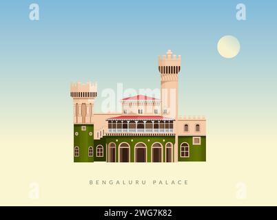 Bengaluru Palace - Bangalore City stock Illustration comme fichier EPS 10 Illustration de Vecteur