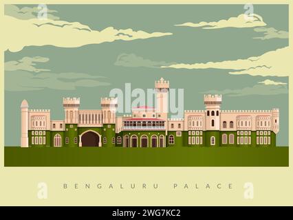 Bengaluru Palace - Bangalore City stock Illustration comme fichier EPS 10 Illustration de Vecteur