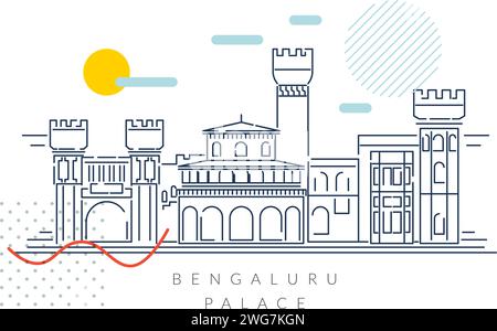 Bengaluru Palace - Bangalore City stock Illustration comme fichier EPS 10 Illustration de Vecteur